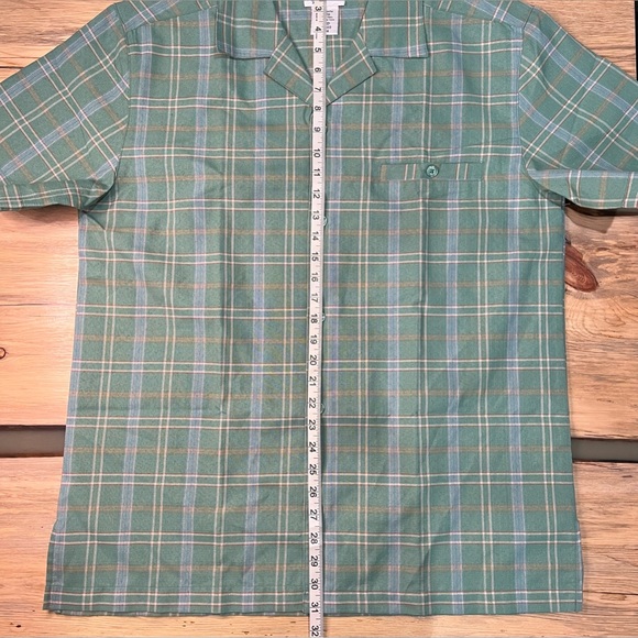 Vintage Irvine Park Hawaiian Cuban Style Plaid Pocketed Button Up Shirt - Picture 7 of 8